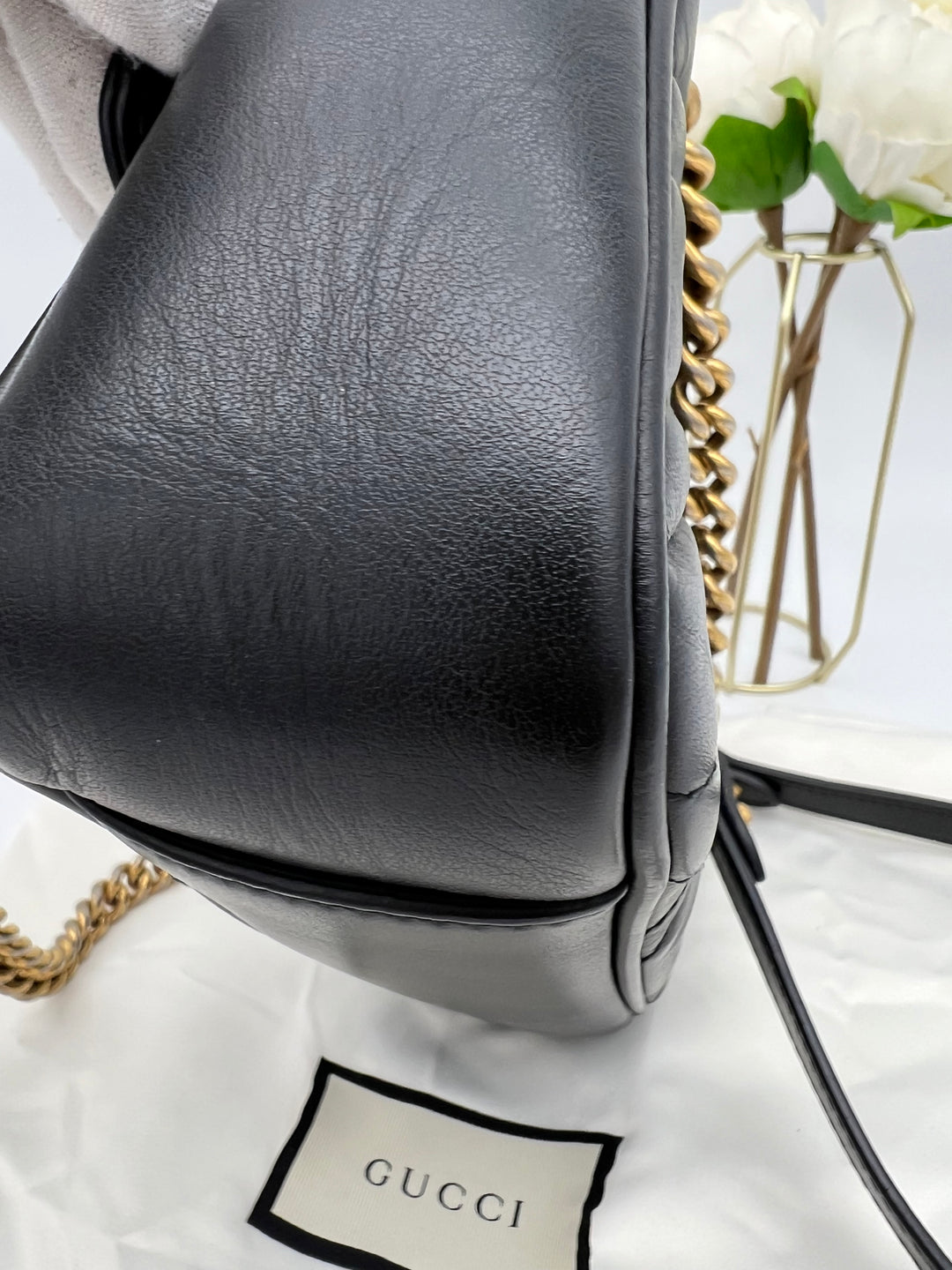 GUCCI MARMONT QUILTED GHW SHOULDER BAG