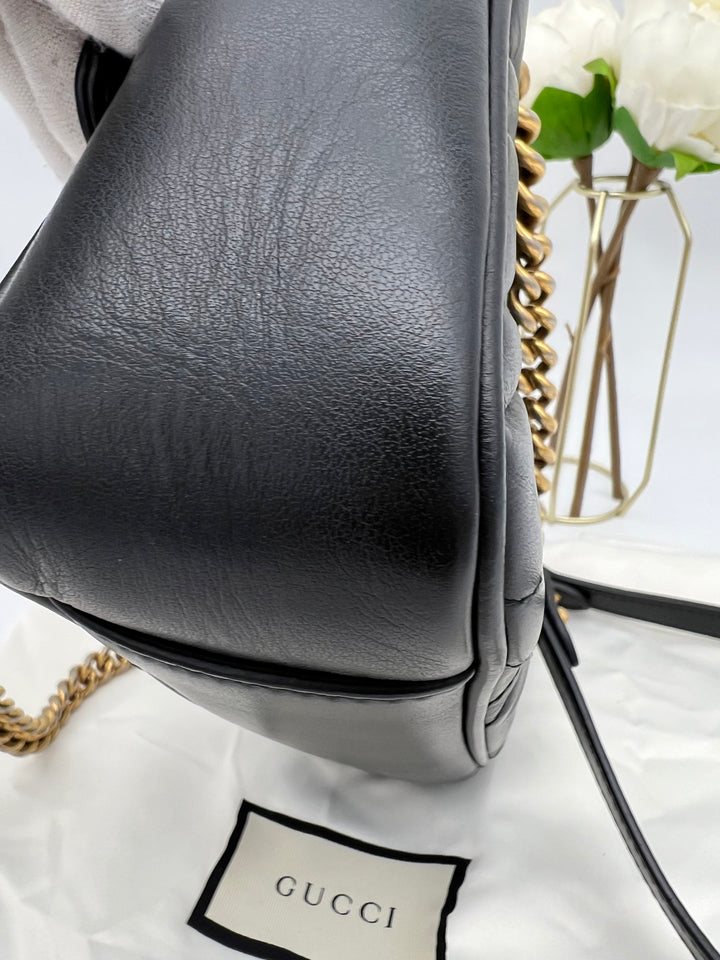 GUCCI MARMONT QUILTED GHW SHOULDER BAG
