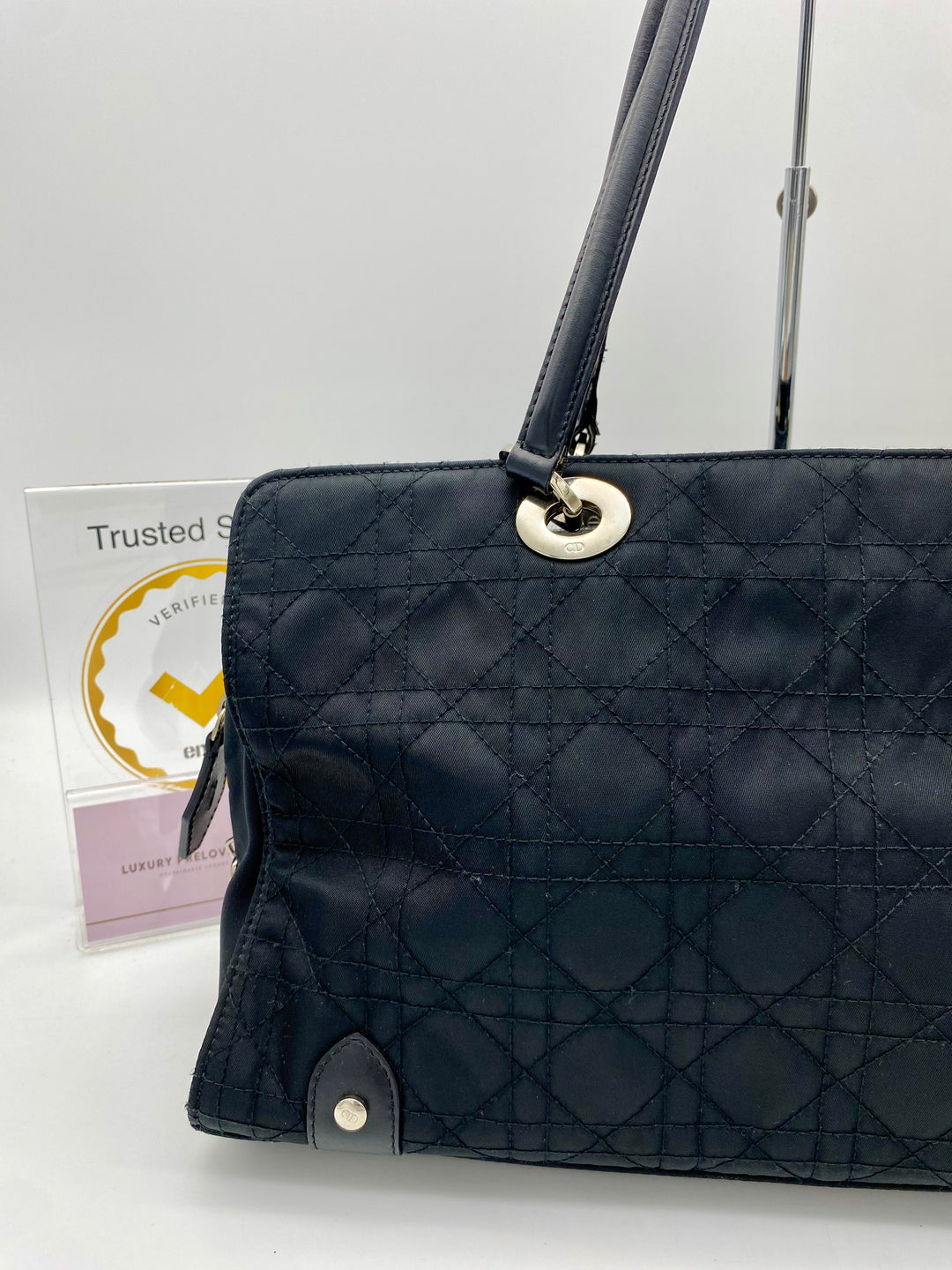 CHRISTIAN DIOR EAST WEST LADY DIOR CANVAS