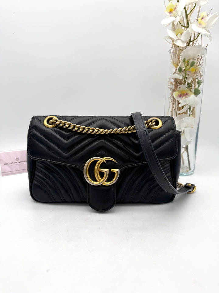 GUCCI MARMONT QUILTED GHW SHOULDER BAG