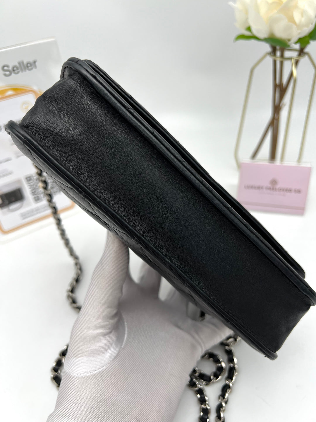 CHANEL LAMBSKIN WALLET ON CHAIN