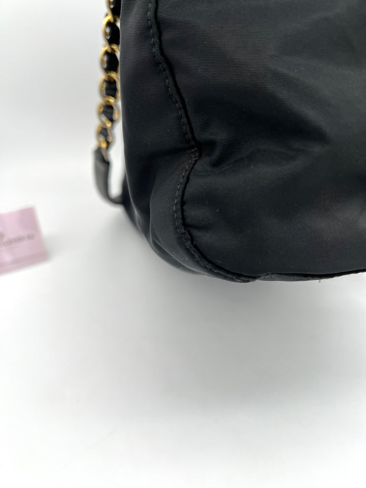 PRADA NYLON QUILTED CHAIN