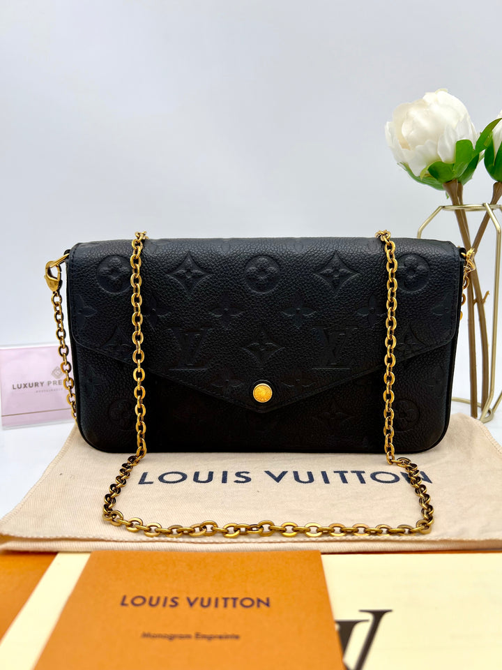 LOUIS VUITTON FELICIE EMPRIENTE LEATHER
