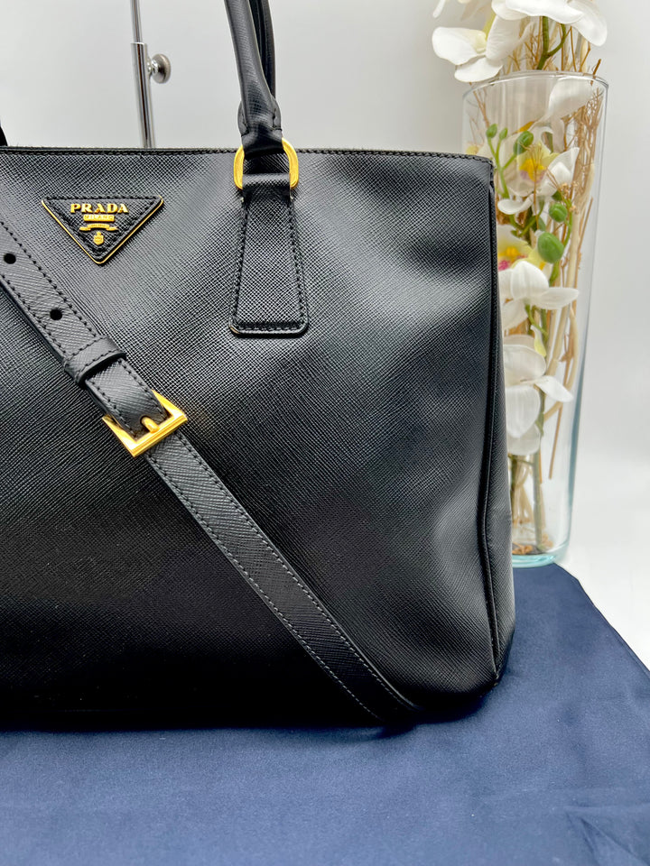 PRADA SAFFIANO DOUBLE ZIP