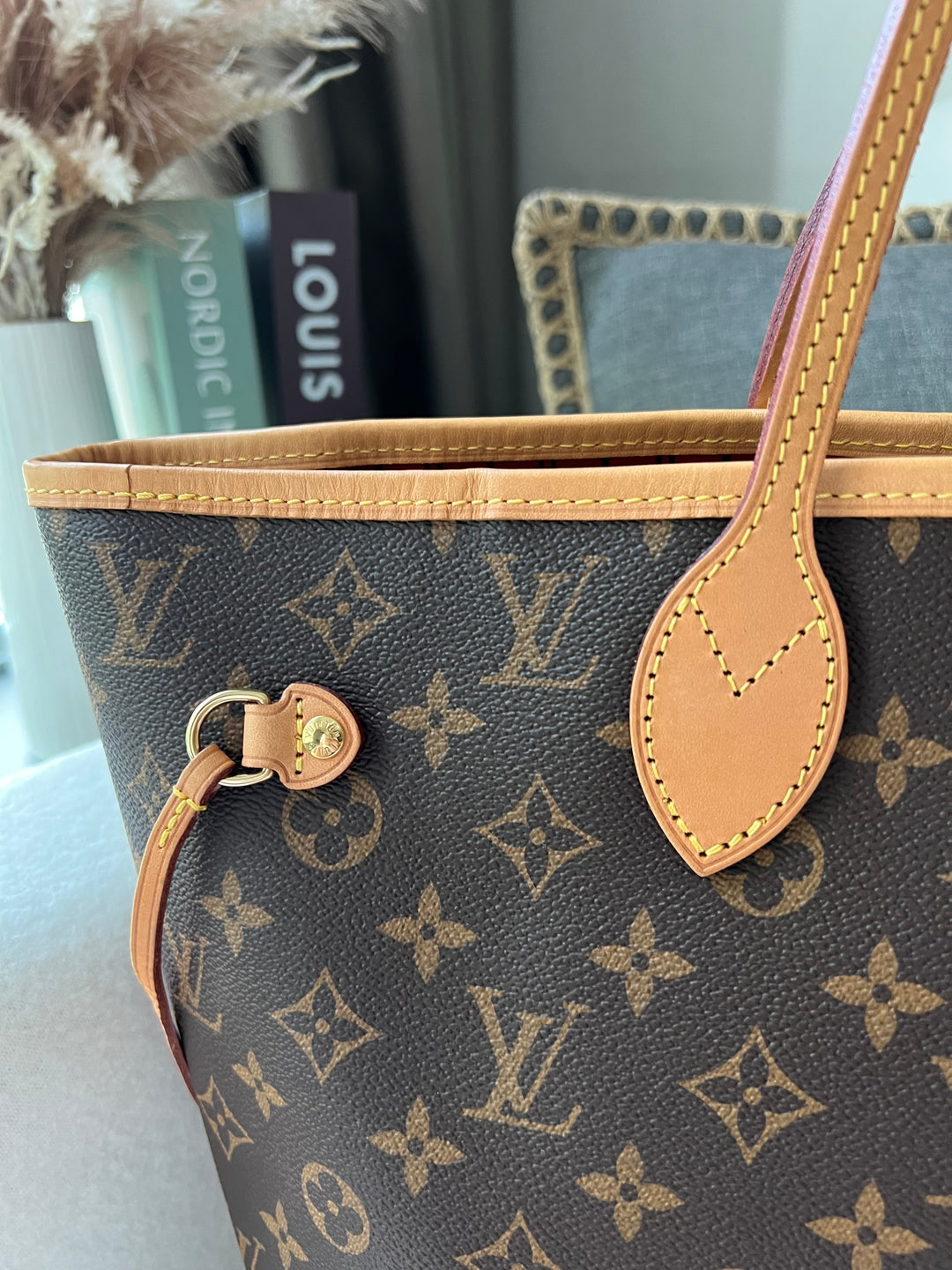 LOUIS VUITTON NEVERFULL MM MONOGR W/ POUCH ( RFID )