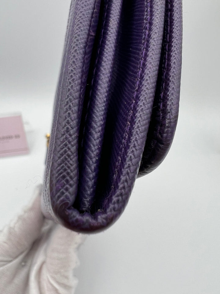 PRADA WALLET RIBBON SAFFIANO LEATHER