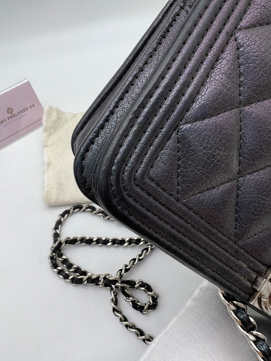 CHANEL BOY WALLET ON CHAIN