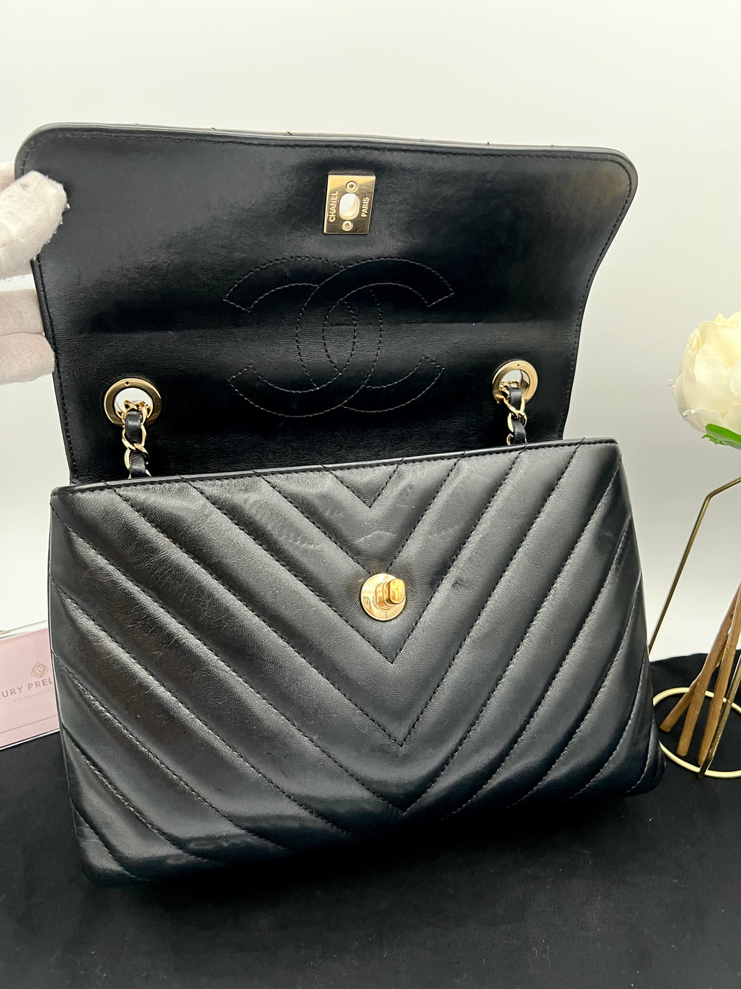 CHANEL TRENDY CHEVRON LAMBSKIN NO.25