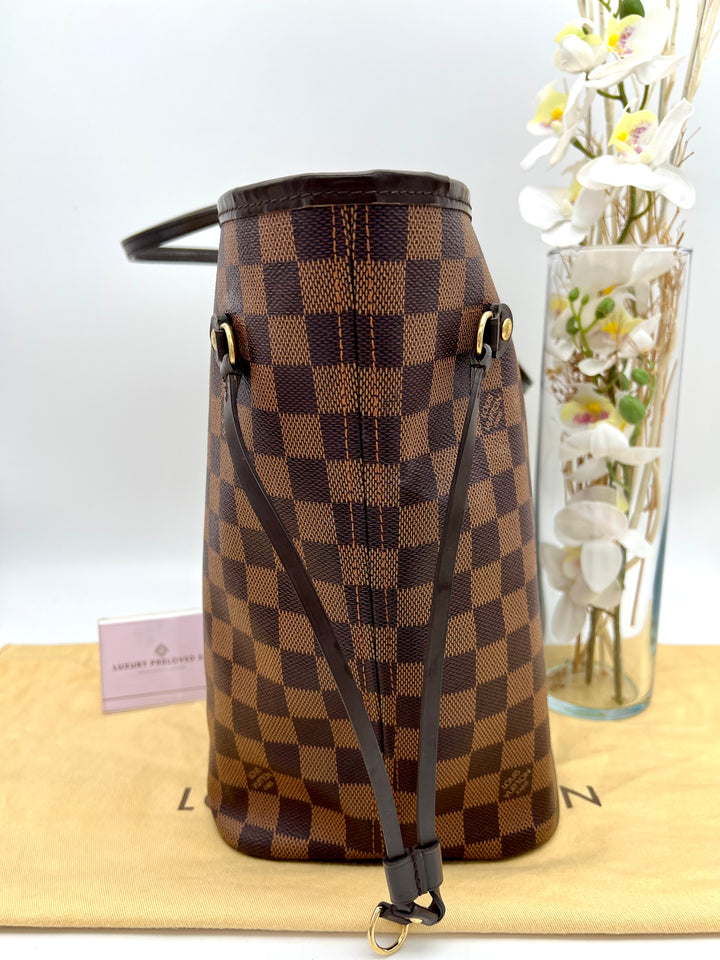 LOUIS VUITTON NEVERFULL MM DAMIER W/ POUCH