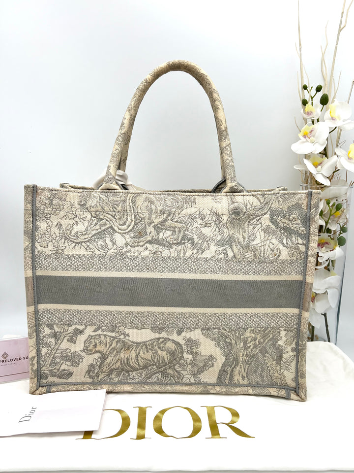 CHRISTIAN DIOR OBLIQUE BOOK TOTE GREY
