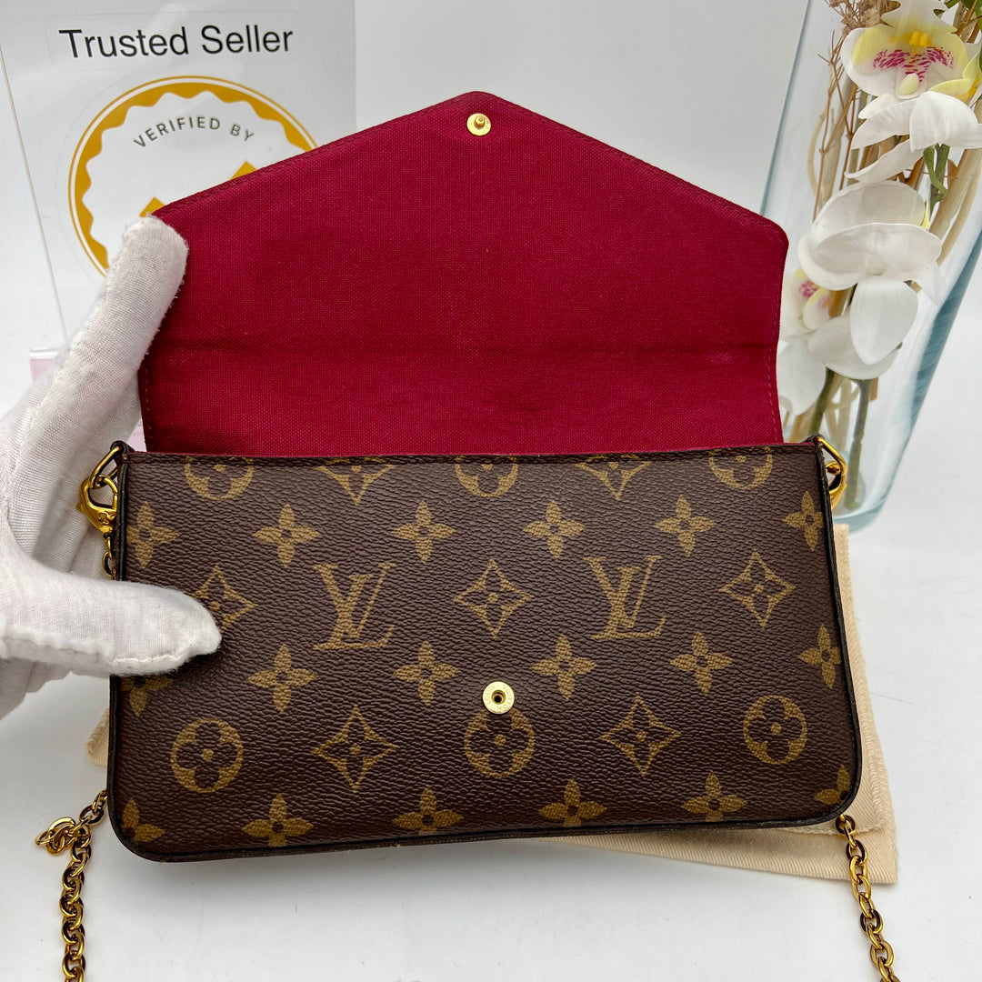 LOUIS VUITTON FELICIE MONOGRAM( RFID )