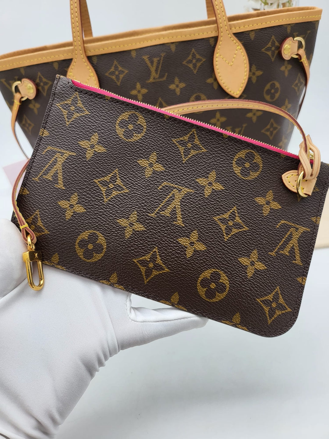 LOUIS VUITTON NEVERFULL PM MONOGRAM W/POUCH