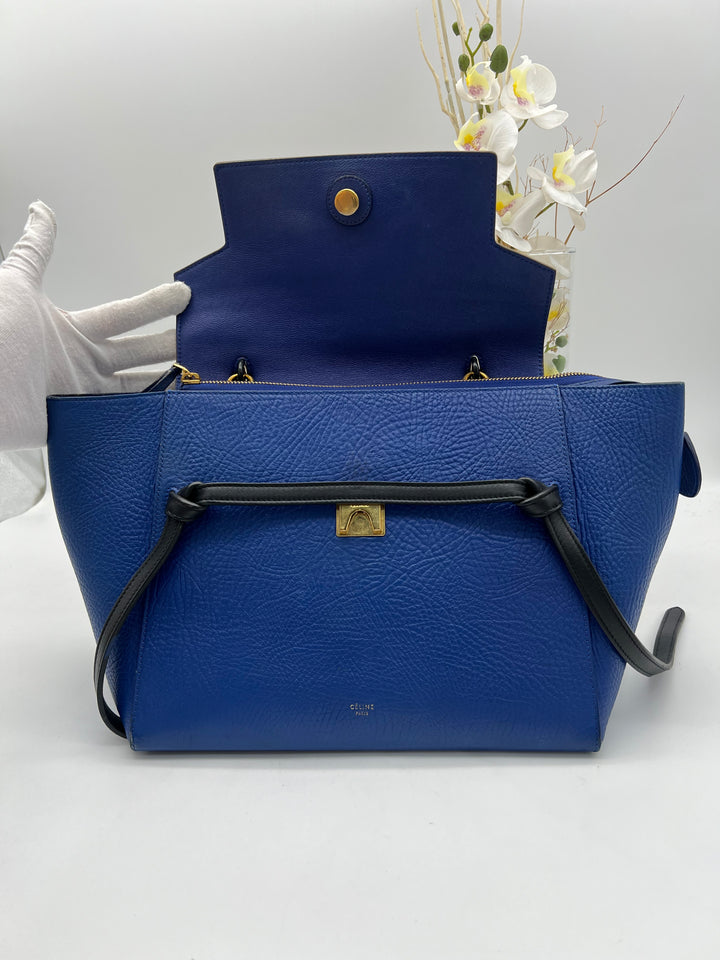 CELINE CALFSKIN BELT TRI COLOUR BELT BAG INDIGO