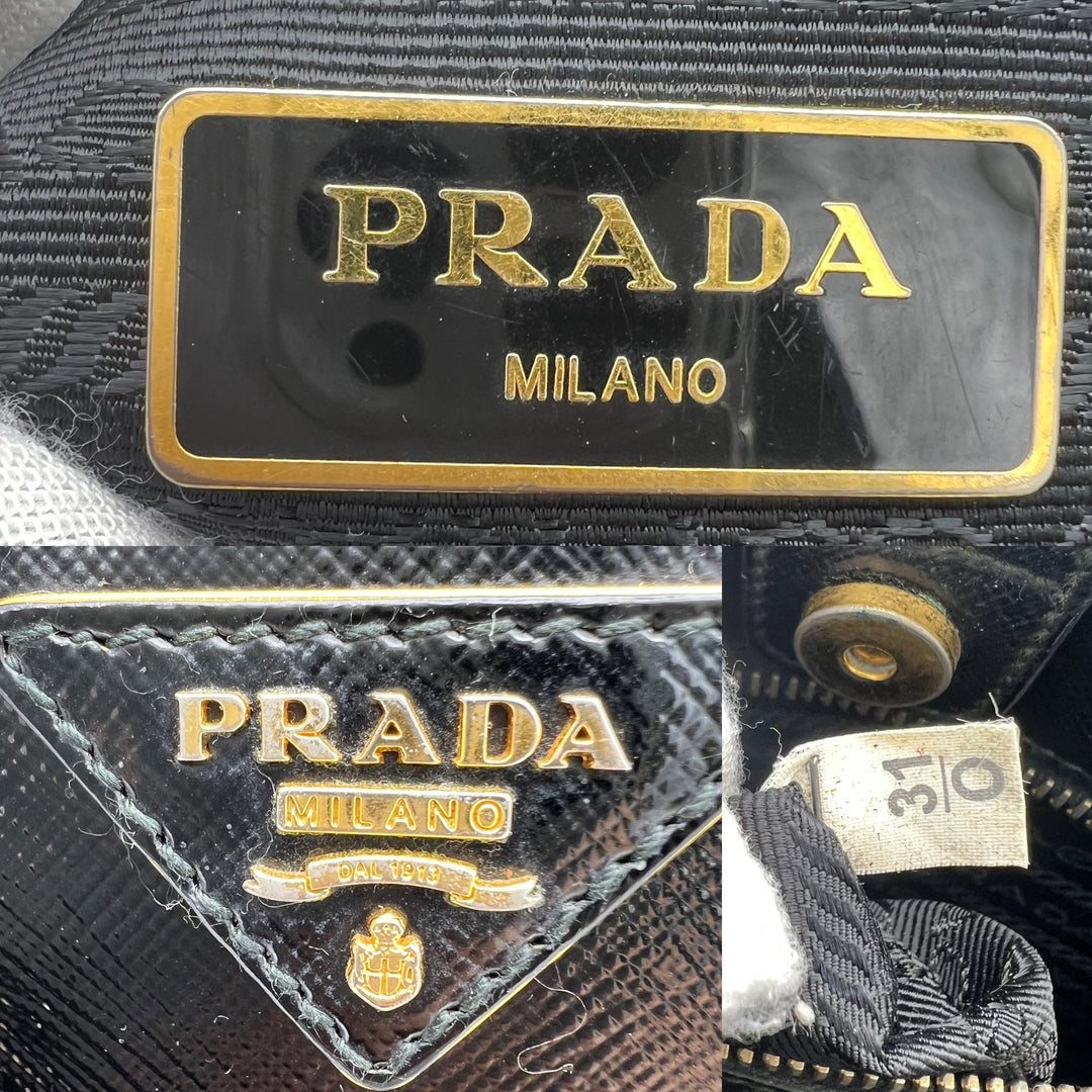 PRADA SAFFIANO VERNICE 2 WAY BLACK