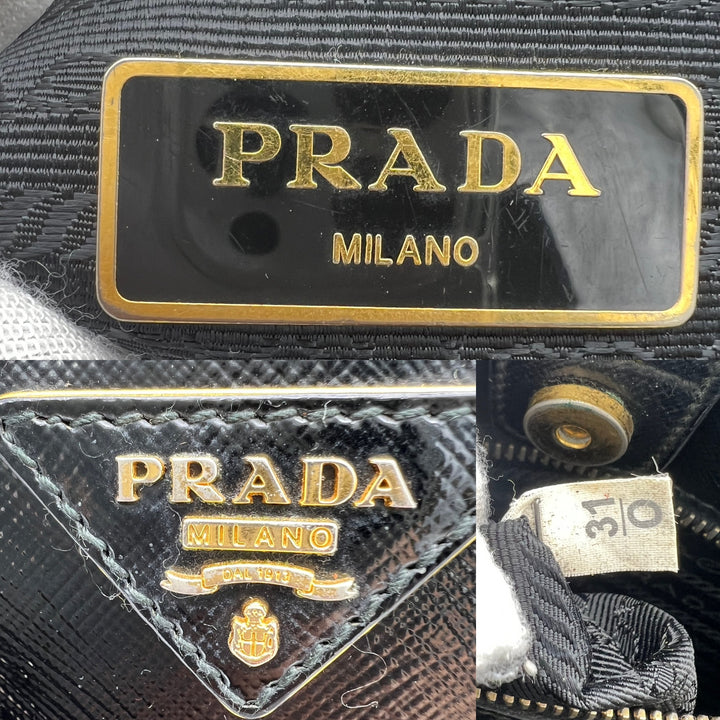 PRADA SAFFIANO VERNICE 2 WAY BLACK
