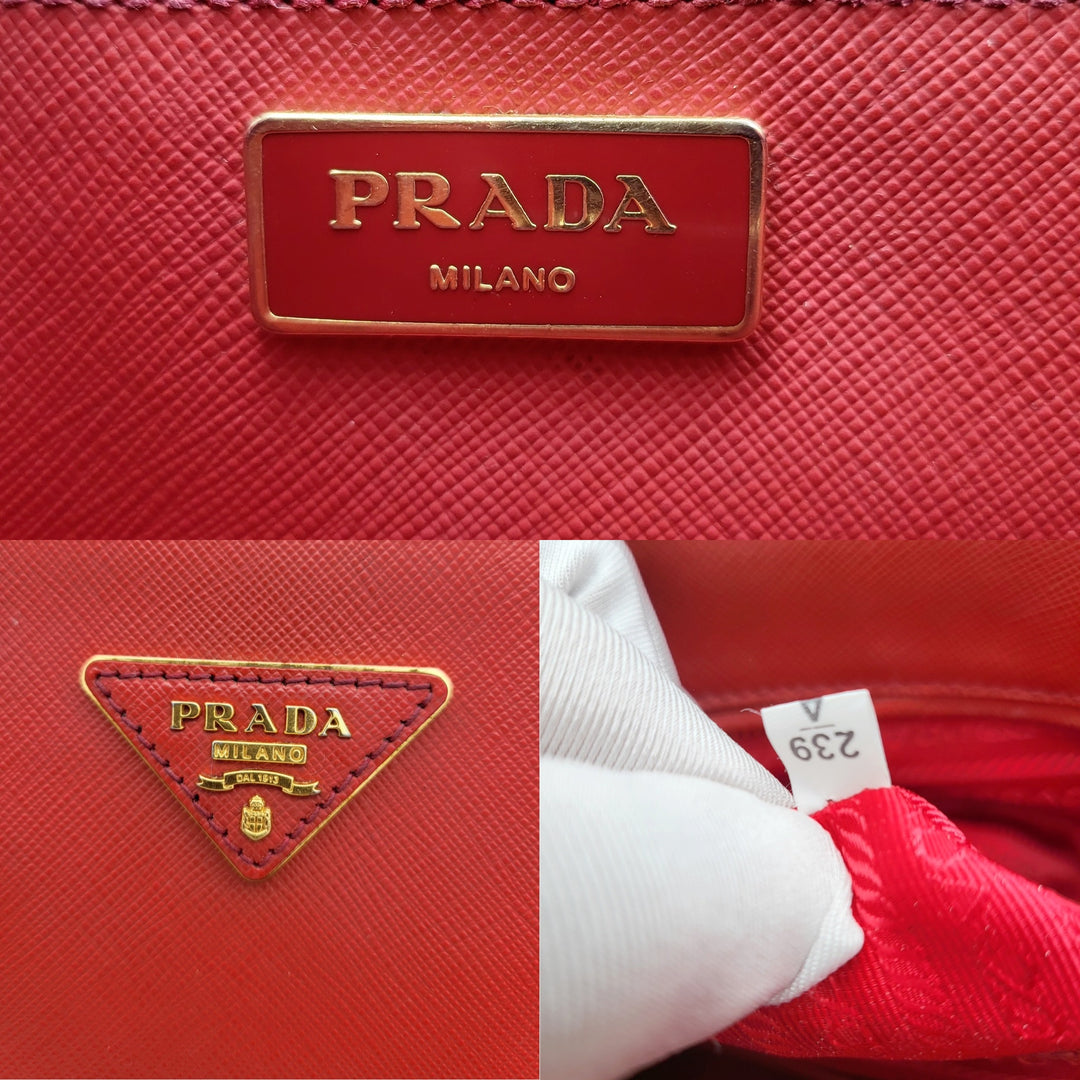 PRADA SAFFIANO DOUBLE ZIP
