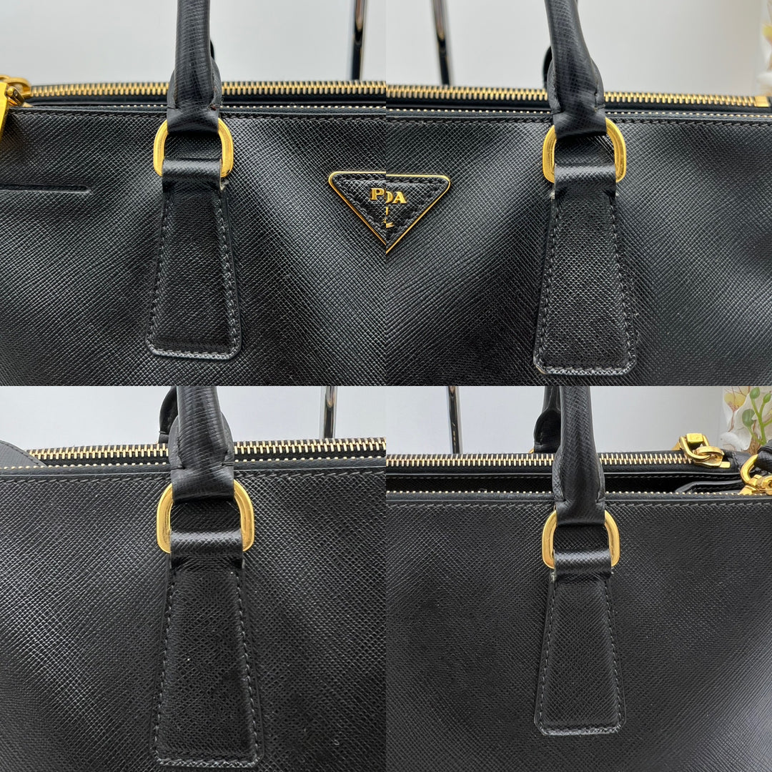 PRADA SAFFIANO DOUBLE ZIP