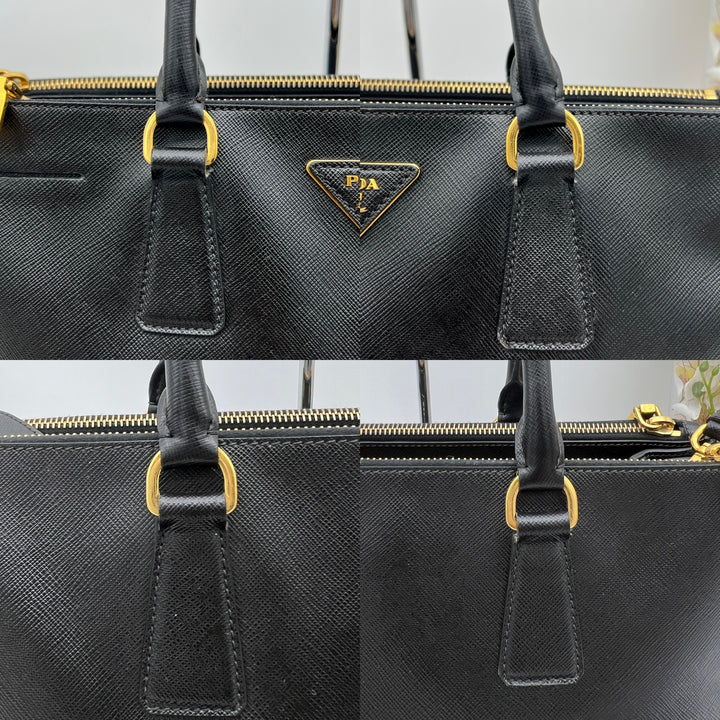 PRADA SAFFIANO DOUBLE ZIP