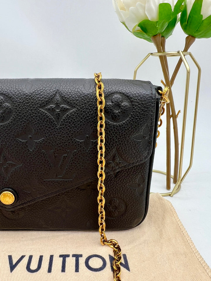 LOUIS VUITTON FELICIE EMPRIENTE LEATHER