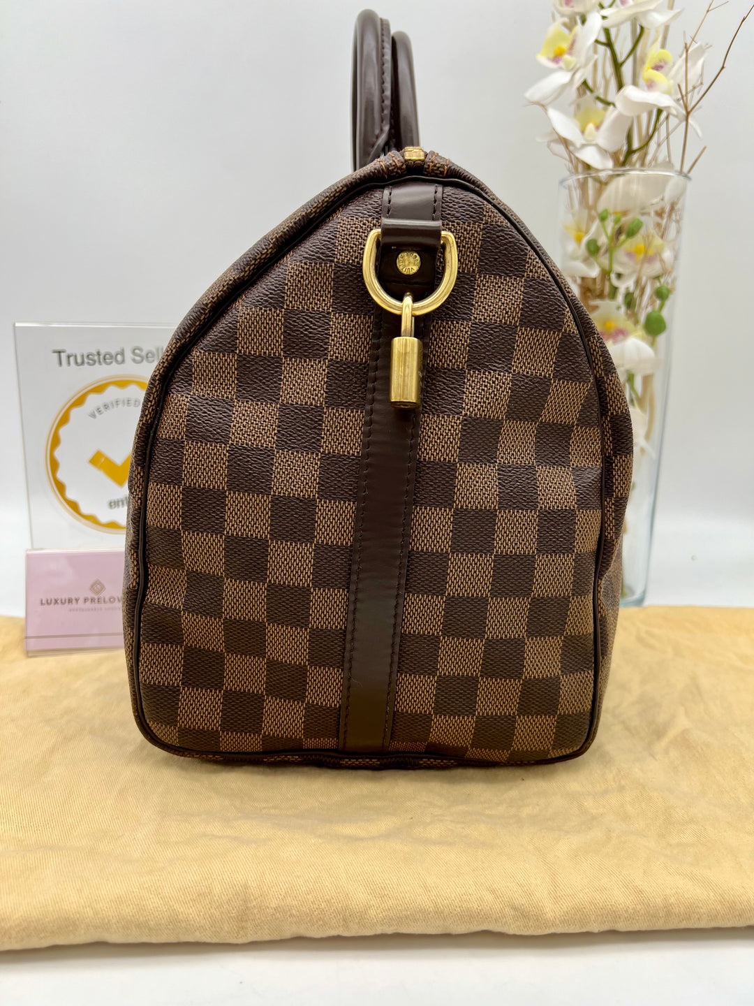 LOUIS VUITTON BANDOULIERE 35 DAMIER EBENE