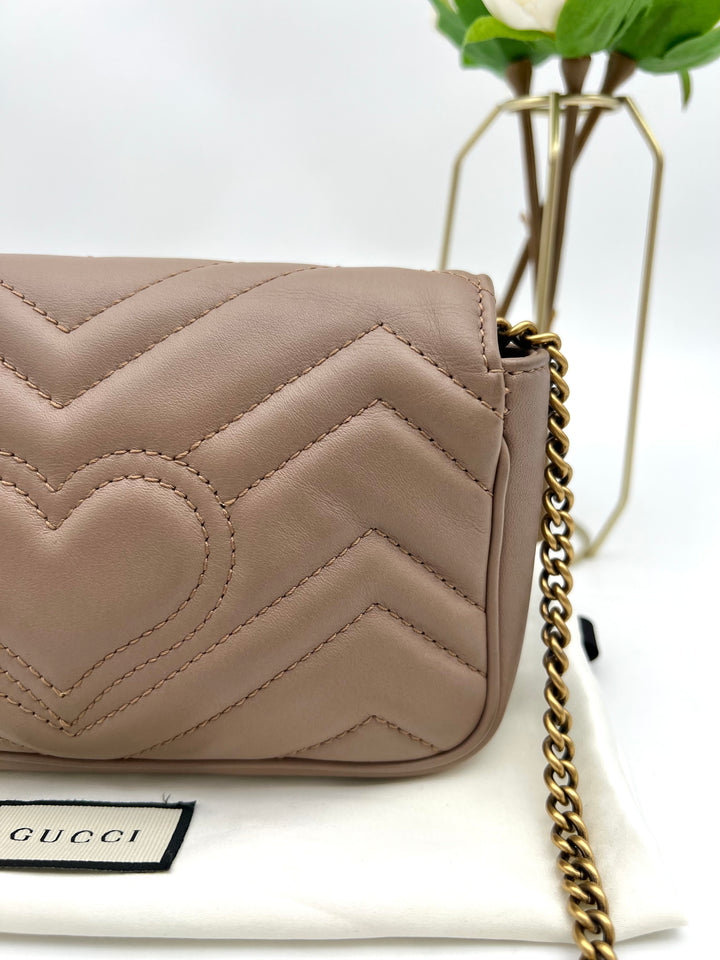 GUCCI GG MARMONT SUPER MINI METALASSE