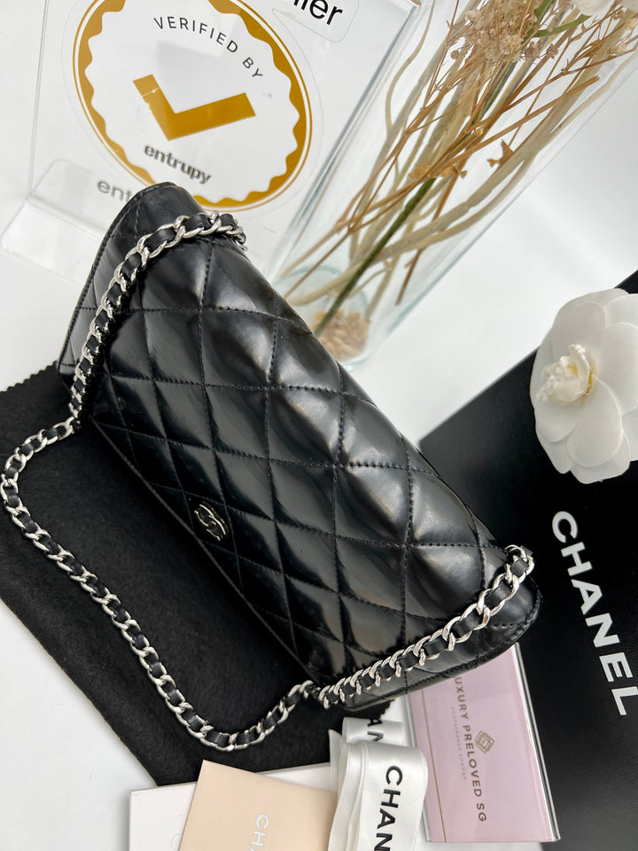 CHANEL WALLET ON CHAIN PATENT