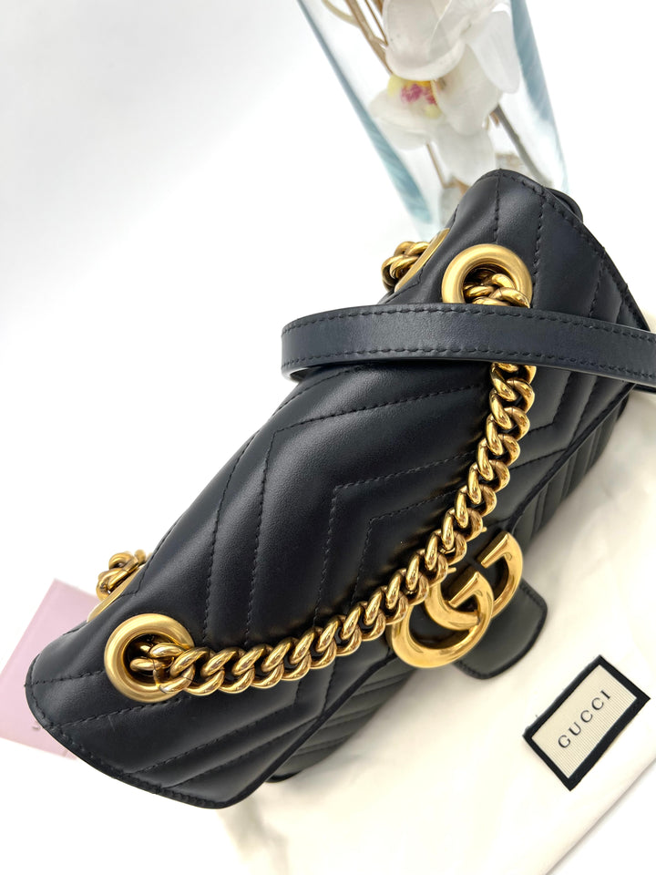 GUCCI MARMONT QUILTED GHW SHOULDER BAG MINI