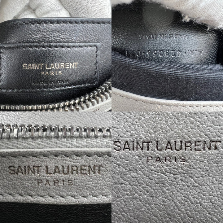 YVES SAINT LAURENT COLLEGE CHEVRON QUILTED BAG SHW MEDIUM