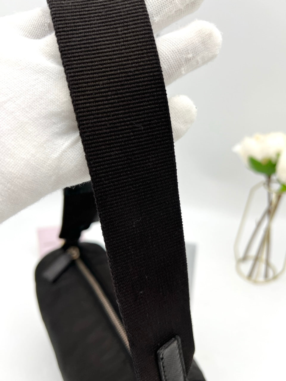 PRADA QUILTED NYLON SHOULDER BAG