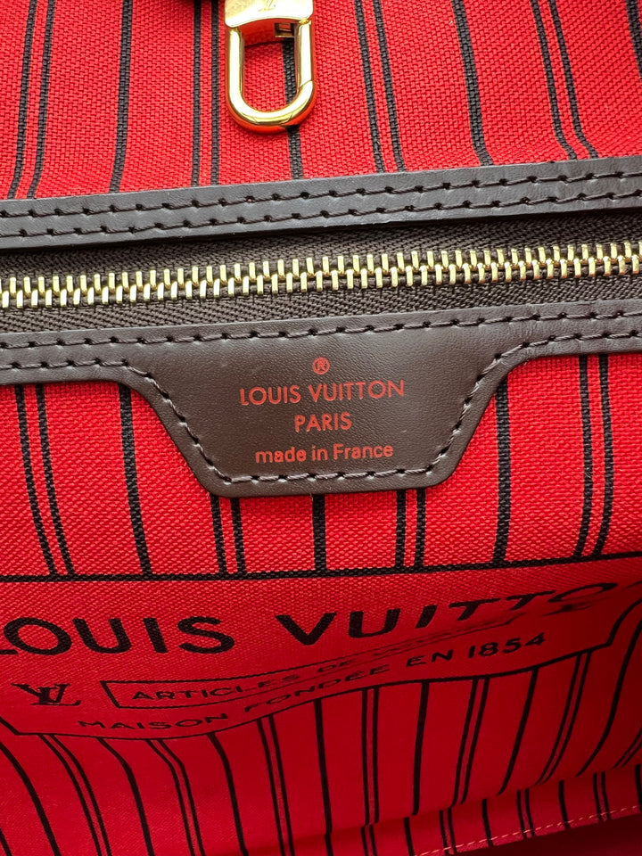 LOUIS VUITTON NEVERFULL GM DAMIER W/ POUCH