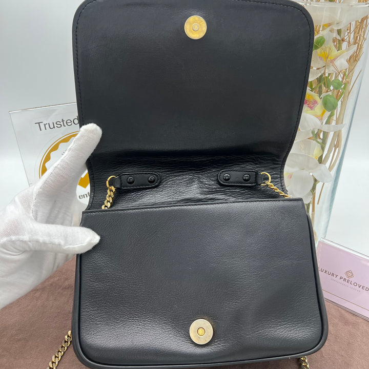 CELINE VINTAGE TRIOMPHE LEATHER GHW CHAIN BAG