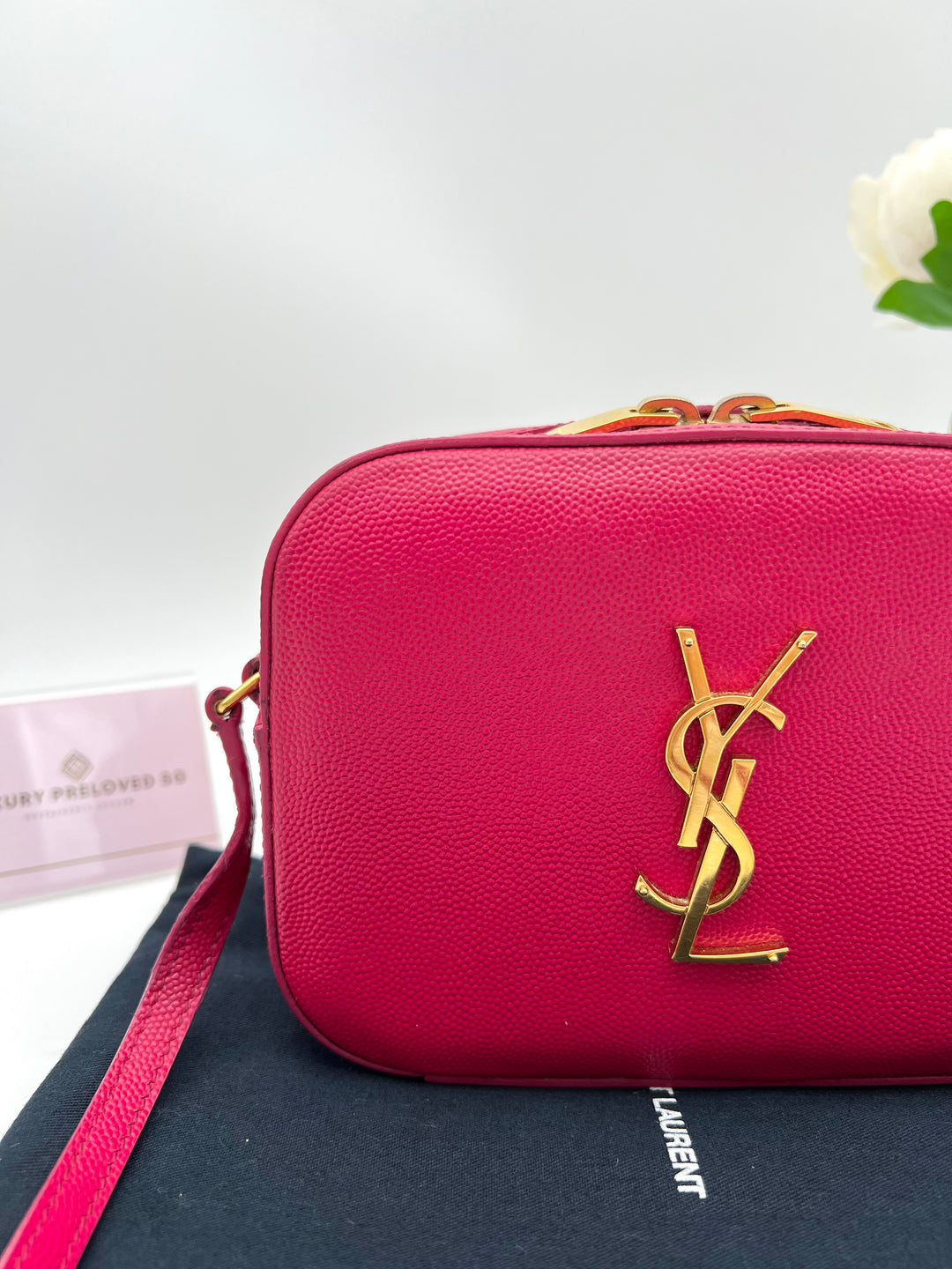 YVES SAINT LAURENT CLASSIC LOU MONOGRAM CAMERA BAG