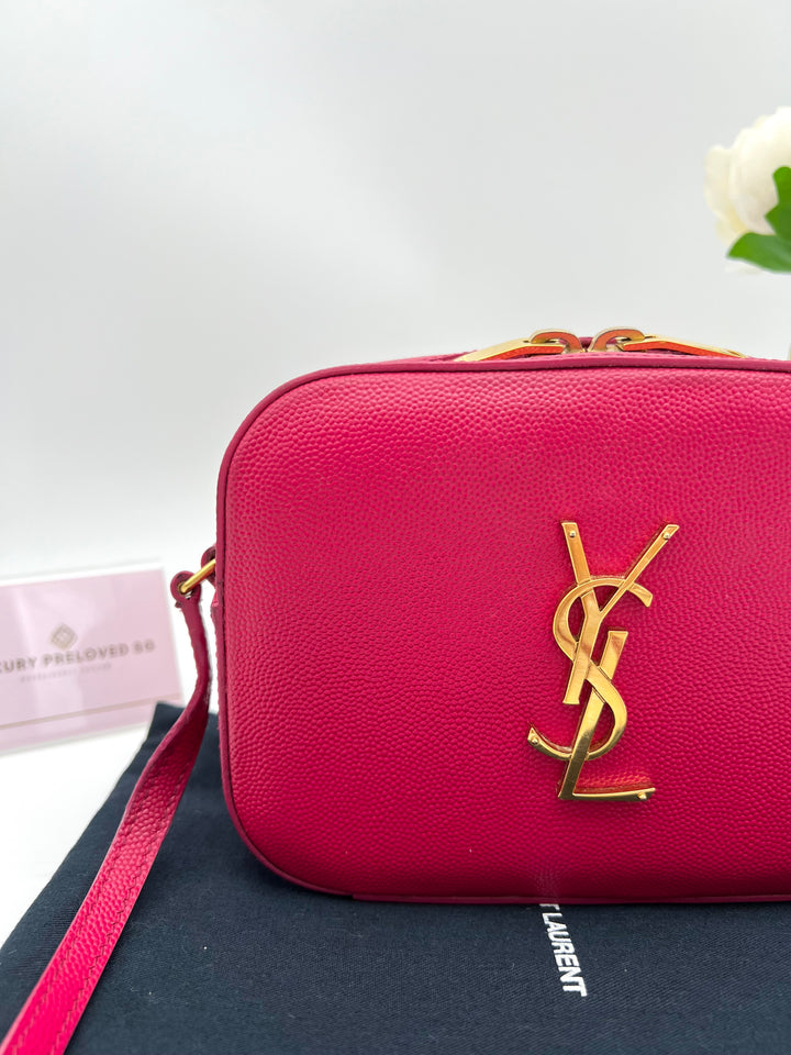 YVES SAINT LAURENT CLASSIC LOU MONOGRAM CAMERA BAG