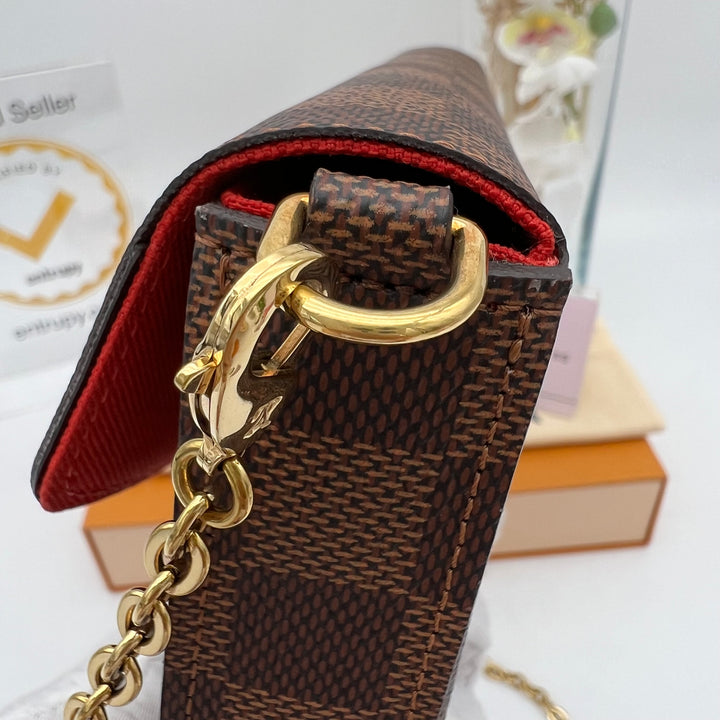 LOUIS VUITTON FELICIE DAMIER EBENE ( RFID )