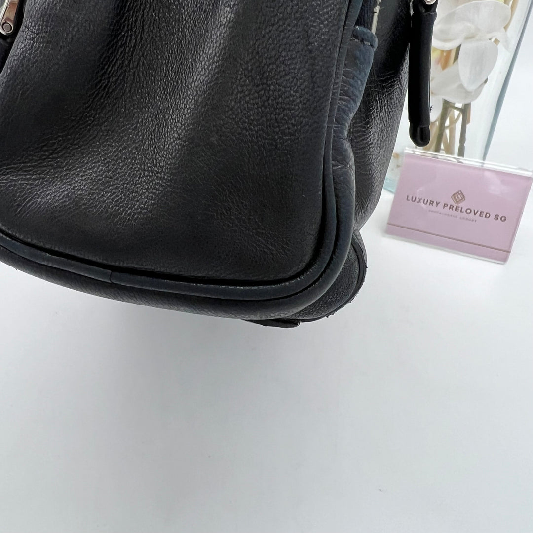 PRADA LEATHER MULTI POCKET SHOULDER BAG