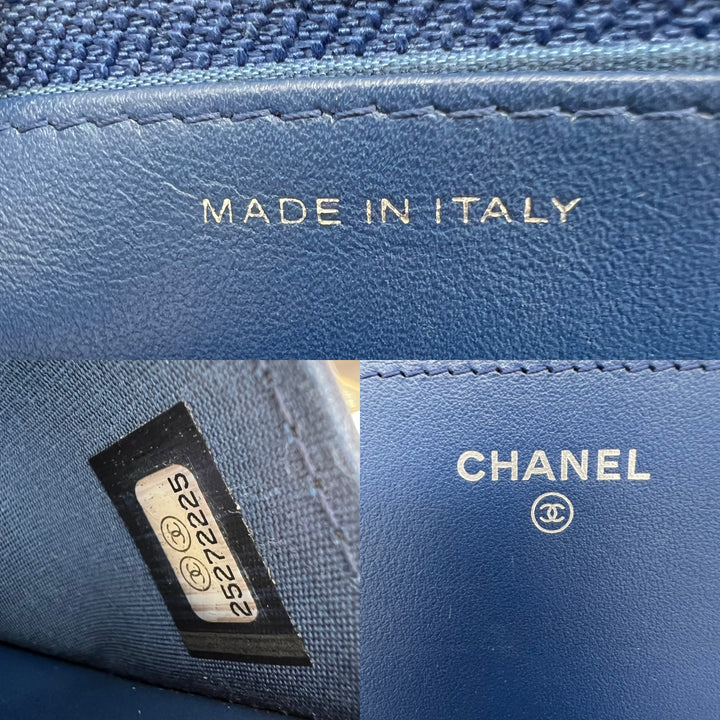 CHANEL CHEVRON CALFSKIN BOY WALLET ON CHAIN