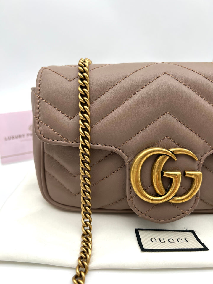 GUCCI GG MARMONT SUPER MINI METALASSE