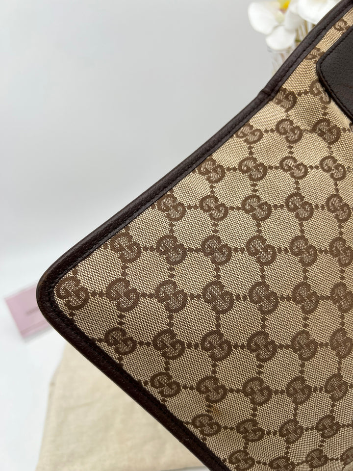 GUCCI VINTAGE OPHIDIA SLING BAG CANVAS