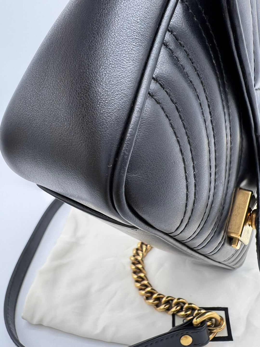 GUCCI MARMONT QUILTED GHW SHOULDER BAG MINI