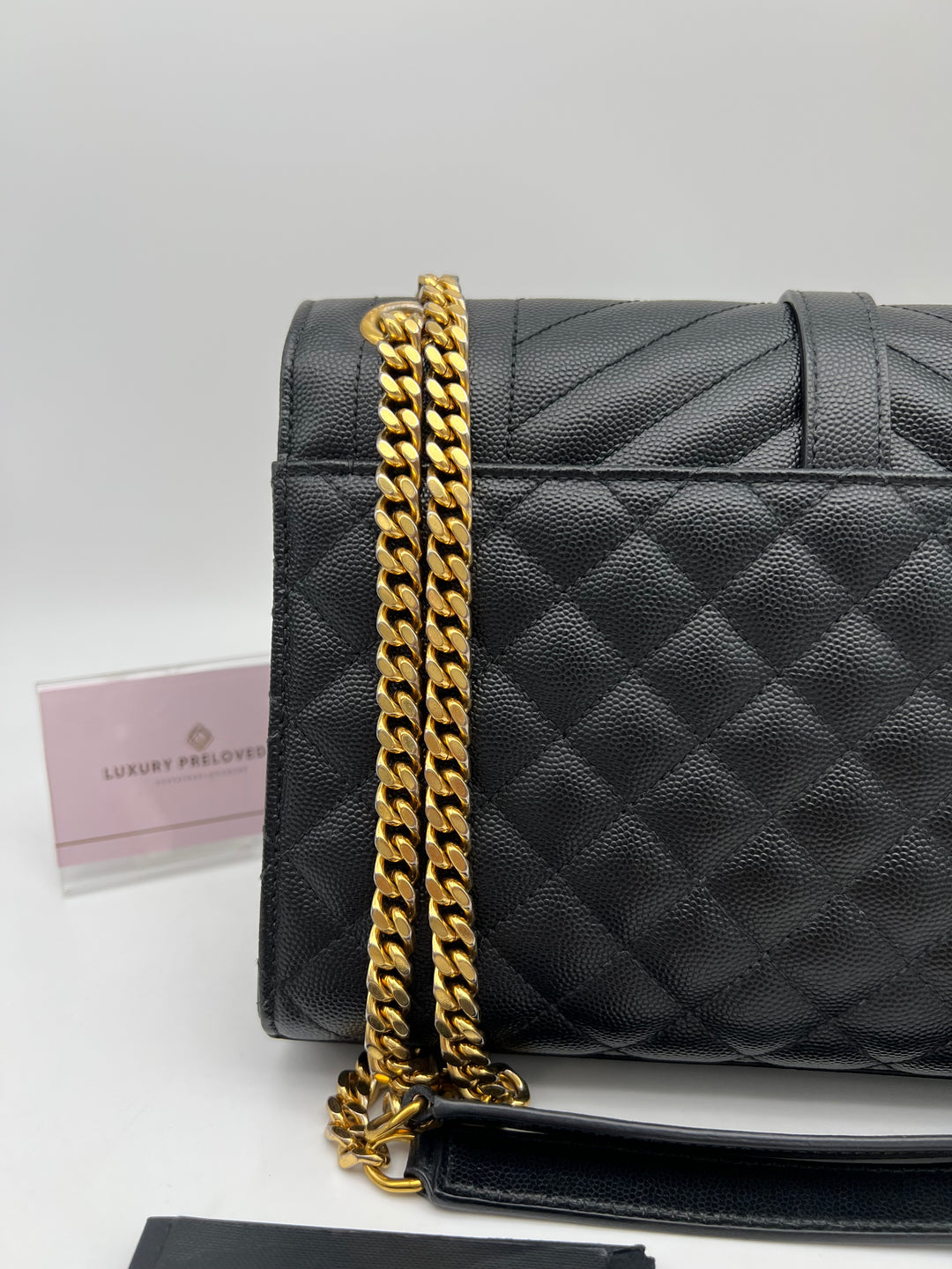 YVES SAINT LAURENT MEDIUM ENVELOPE LEATHER GHW