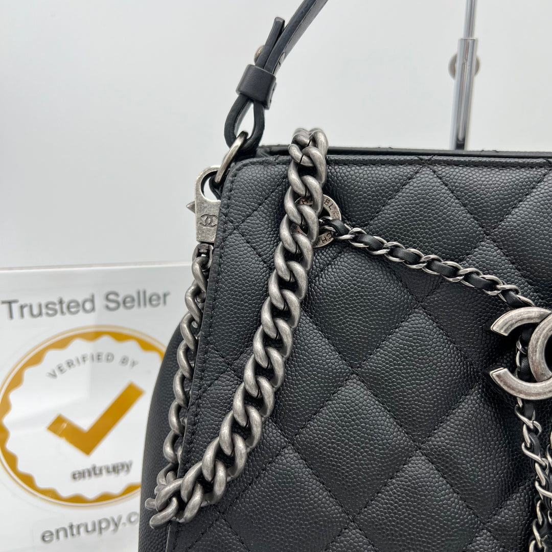 CHANEL CAVIAR QUILTED BUCKET BAG