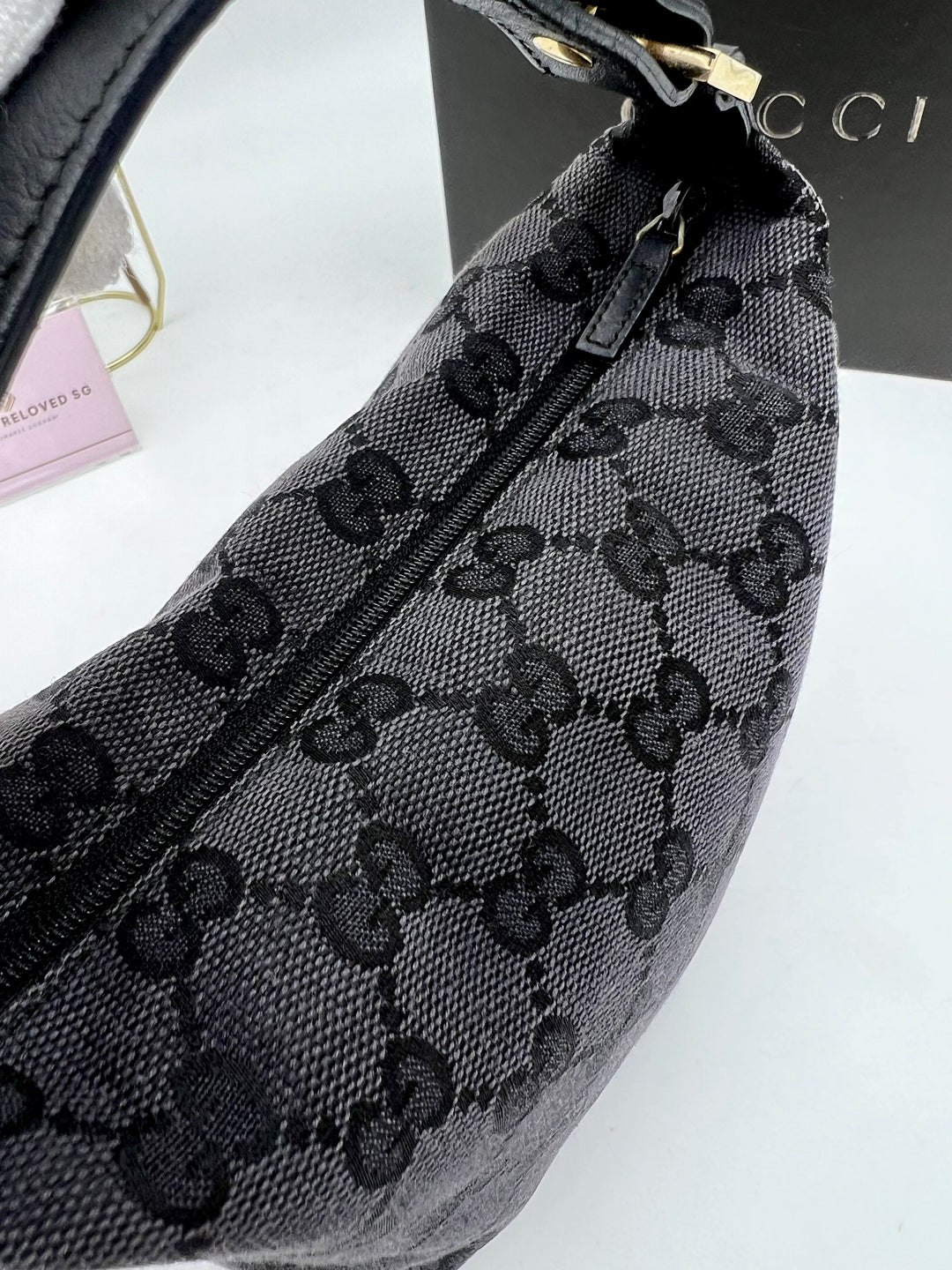 GUCCI GG CANVAS HOBO SMALL BAG