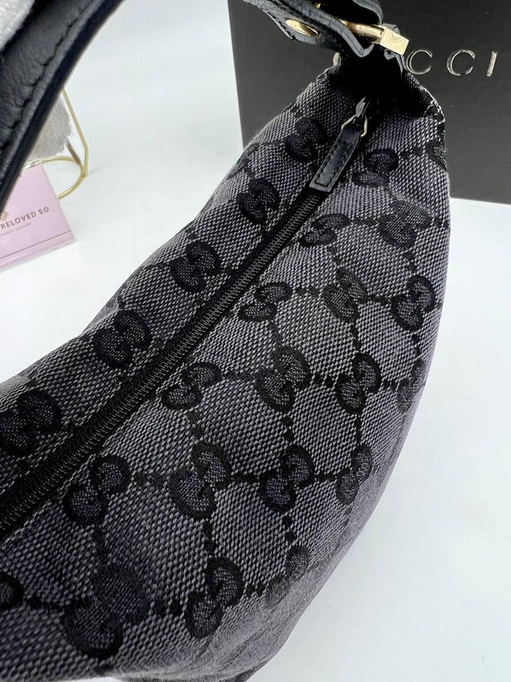 GUCCI GG CANVAS HOBO SMALL BAG