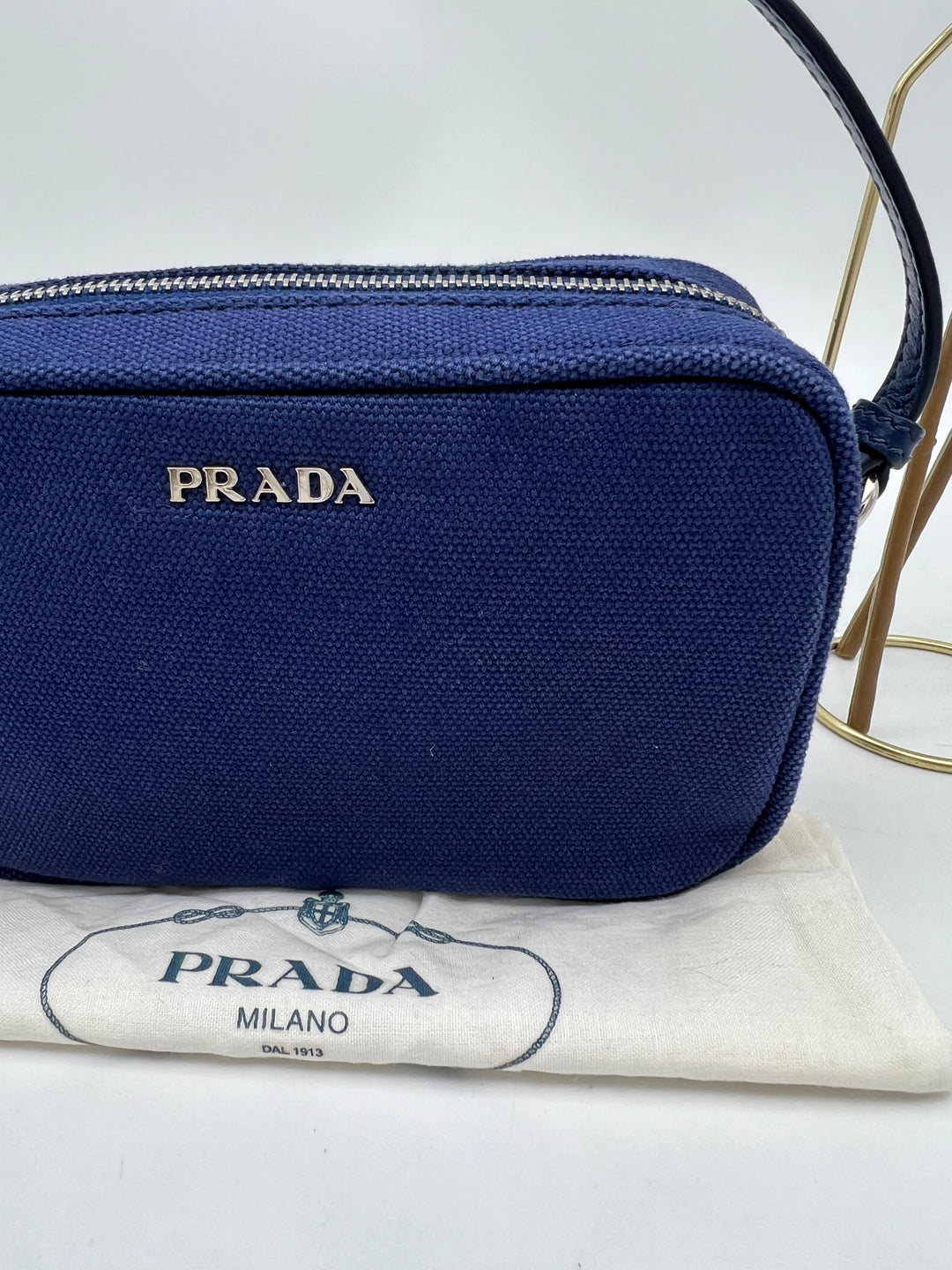 PRADA CANVAS SHOULDER BAG