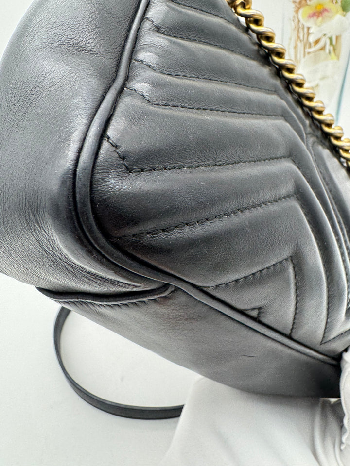 GUCCI MARMONT QUILTED GHW SHOULDER BAG