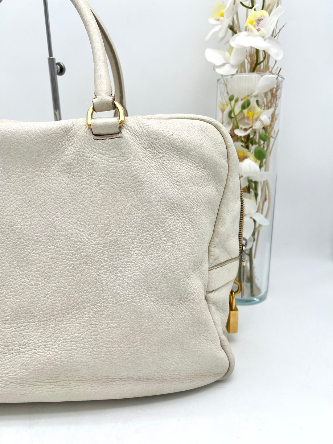 PRADA BEIGE VITELLO SHINE LEATHER