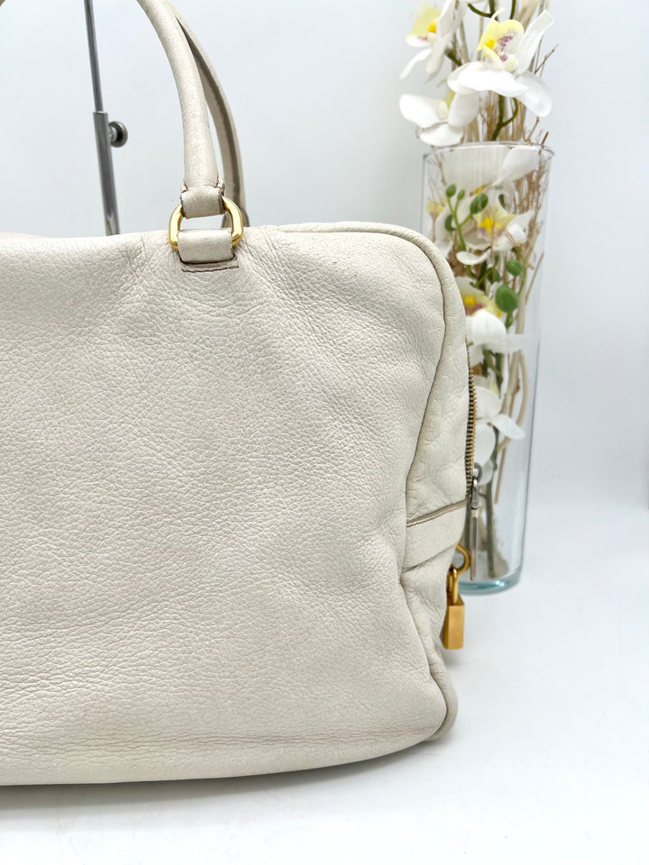 PRADA BEIGE VITELLO SHINE LEATHER