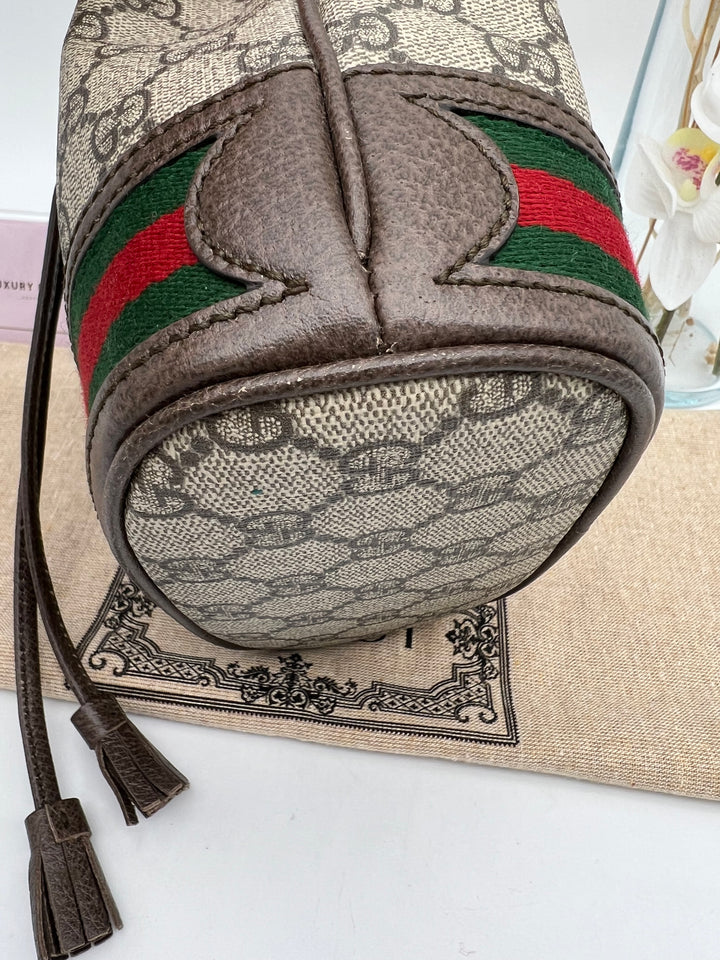 GUCCI OPHIDIA GG BUCKET CROSSBODY