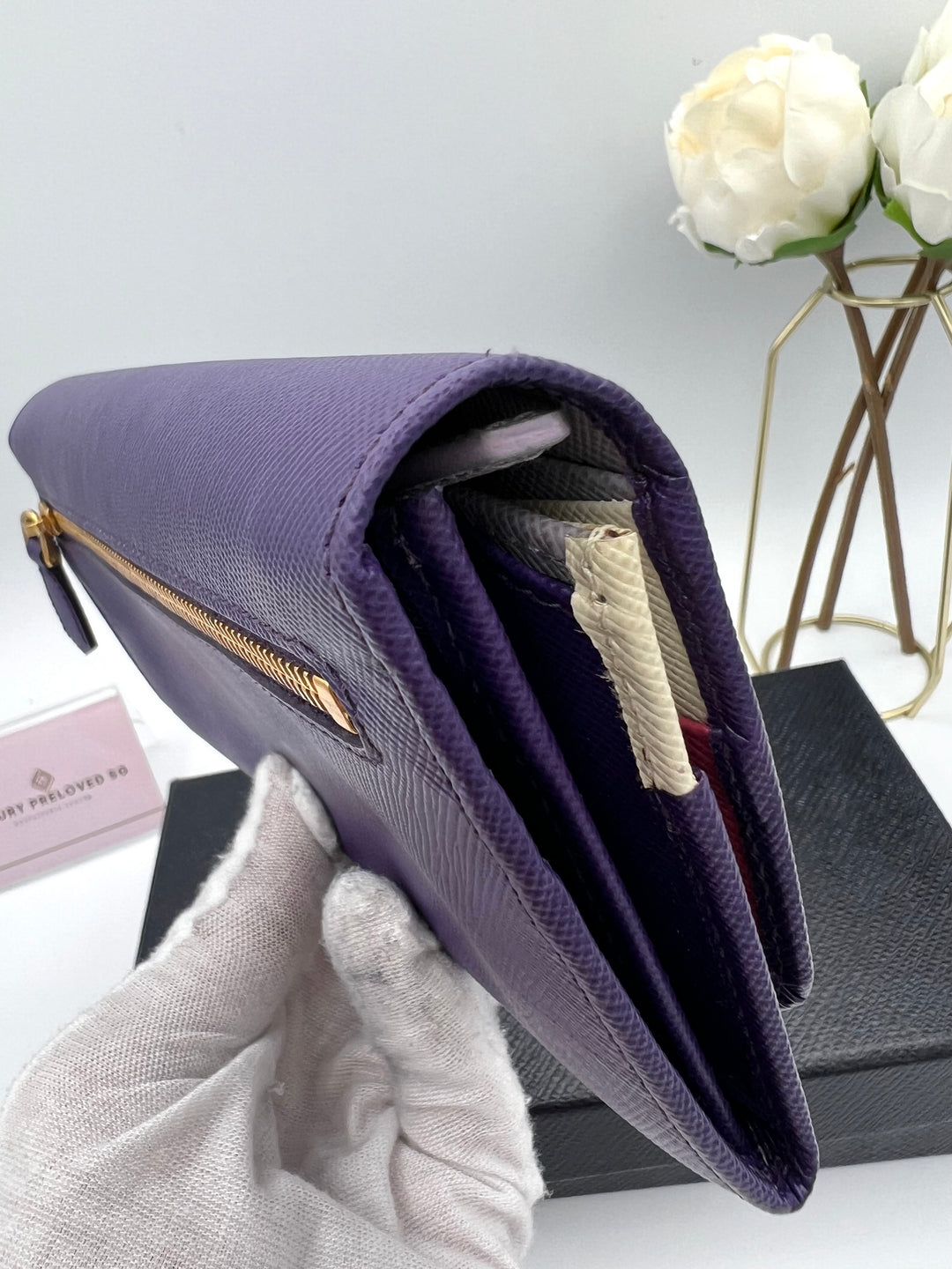 PRADA WALLET 2 TONED SAFFIANO LEATHER