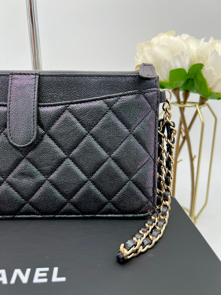 CHANEL CAVIAR CHAIN WRISTLET GHW
